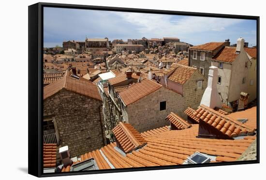 The Old Town of Dubrovnik, UNESCO World Heritage Site, Croatia, Europe-Simon Montgomery-Framed Stretched Canvas