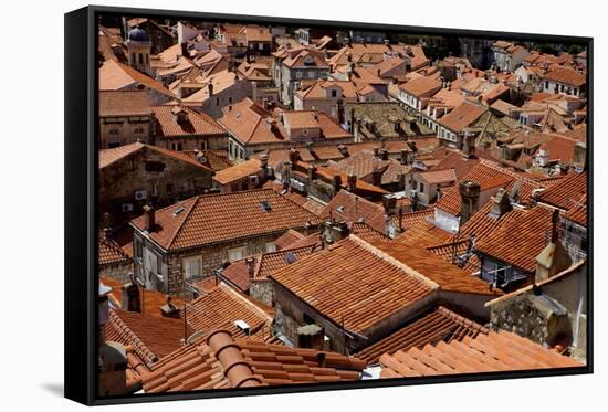 The Old Town of Dubrovnik, UNESCO World Heritage Site, Croatia, Europe-Simon Montgomery-Framed Stretched Canvas