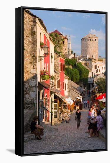 The Old Town of Mostar, UNESCO World Heritage Site, Herzegovina, Bosnia-Herzegovina, Europe-Gavin Hellier-Framed Stretched Canvas