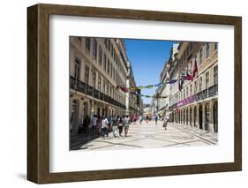 The Old Town Quarter of Baixa in Lisbon, Portugal, Europe-Michael Runkel-Framed Photographic Print