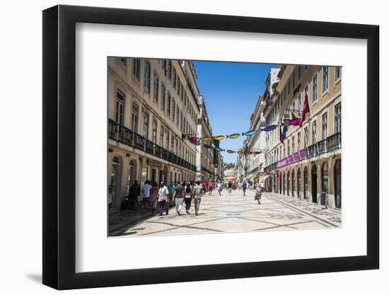The Old Town Quarter of Baixa in Lisbon, Portugal, Europe-Michael Runkel-Framed Photographic Print