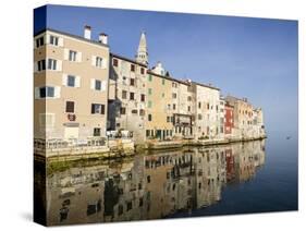 The Old Town with reflections early morning, Rovinj, Istria, Croatia-Jean Brooks-Stretched Canvas