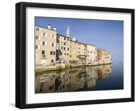 The Old Town with reflections early morning, Rovinj, Istria, Croatia-Jean Brooks-Framed Photographic Print