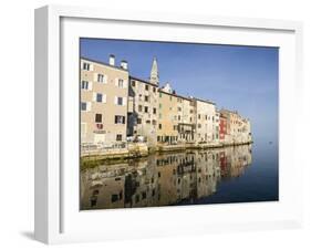 The Old Town with reflections early morning, Rovinj, Istria, Croatia-Jean Brooks-Framed Photographic Print