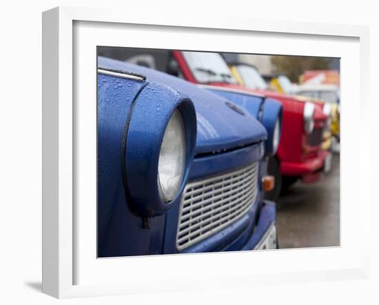 The Old Trabant Automobiles, Produced in the Former East Germany, Berlin, Germany, Europe-Carlo Morucchio-Framed Photographic Print