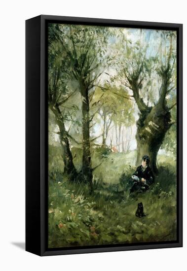 The Old Track to Auvers, 1863-Berthe Morisot-Framed Stretched Canvas