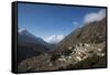 The old village of Pangboche on the Everest Base Camp trek, Nepal, Himalayas, Asia-Alex Treadway-Framed Stretched Canvas