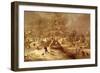 The Old Village under Snow (Oil on Canvas)-David The Elder Teniers-Framed Giclee Print