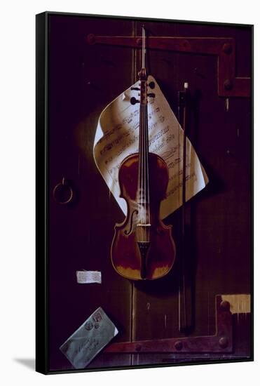 The Old Violin-William Michael Harnett-Framed Stretched Canvas