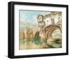 The Old Welsh Bridge in Shrewsbury, 1794-J M W Turner-Framed Giclee Print