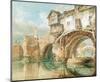 The Old Welsh Bridge in Shrewsbury, 1794-J M W Turner-Mounted Giclee Print