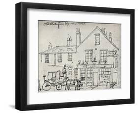 'The Old White Lion, Edgware Road', c1821-James Pollard-Framed Giclee Print