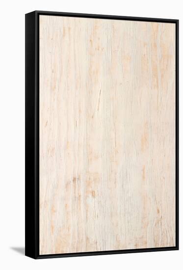 The Old White Wood Texture with Natural Patterns-Madredus-Framed Stretched Canvas