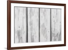 The Old White Wood Texture with Natural Patterns-Madredus-Framed Photographic Print