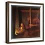 The Old Woman in the Barn, 1904-1905-Giuseppe Pelizza da volpedo-Framed Giclee Print