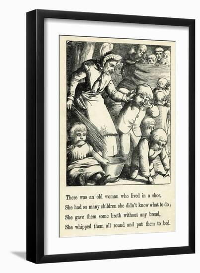 The Old Woman Who Lived in a Shoe-T. Dalziel-Framed Art Print