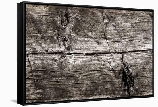 The Old Wood Texture with Natural Patterns-Madredus-Framed Stretched Canvas