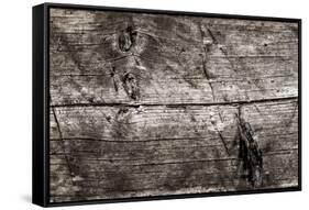 The Old Wood Texture with Natural Patterns-Madredus-Framed Stretched Canvas