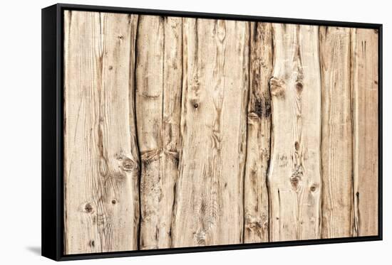 The Old Wood Texture with Natural Patterns-Madredus-Framed Stretched Canvas