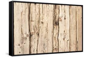 The Old Wood Texture with Natural Patterns-Madredus-Framed Stretched Canvas