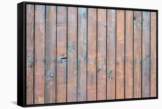 The Old Wood Texture with Natural Patterns-Madredus-Framed Stretched Canvas