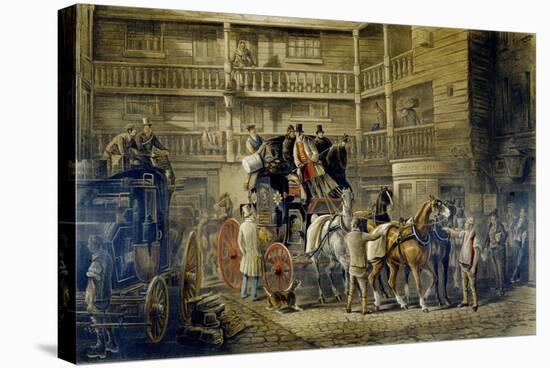 The Olden Time, from 'Fores Coaching Recollections', Engraved by J. Harris-Charles Cooper Henderson-Stretched Canvas