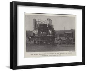 The Oldest Efficient Locomotive in the World, an Engine Built by Stephenson in 1822-null-Framed Giclee Print