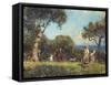 The Olive Harvest, 1875-Francesco Paolo Michetti-Framed Stretched Canvas