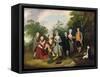 The Oliver and Ward Families in a Garden, C.1788-Francis Wheatley-Framed Stretched Canvas