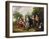 The Oliver and Ward Families in a Garden, C.1788-Francis Wheatley-Framed Giclee Print