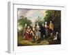 The Oliver and Ward Families in a Garden, C.1788-Francis Wheatley-Framed Giclee Print