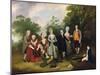 The Oliver and Ward Families in a Garden, C.1788-Francis Wheatley-Mounted Giclee Print