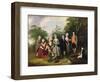 The Oliver and Ward Families in a Garden, C.1788-Francis Wheatley-Framed Giclee Print