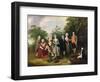 The Oliver and Ward Families in a Garden, C.1788-Francis Wheatley-Framed Giclee Print