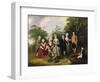 The Oliver and Ward Families in a Garden, C.1788-Francis Wheatley-Framed Giclee Print