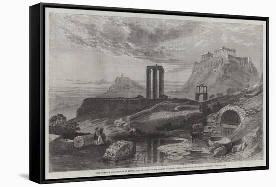 The Olympaeum and Acropolis of Athens-Harry John Johnson-Framed Stretched Canvas