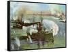 The 'Olympia' at Manila, 1898-null-Framed Stretched Canvas