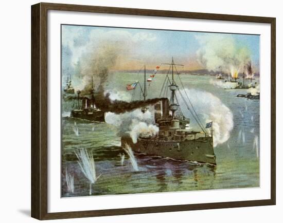 The 'Olympia' at Manila, 1898-null-Framed Giclee Print