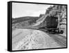 The Olympian, Electric Train in Montana Canyon, 1916-Ashael Curtis-Framed Stretched Canvas