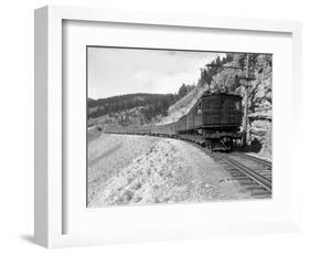 The Olympian, Electric Train in Montana Canyon, 1916-Ashael Curtis-Framed Giclee Print