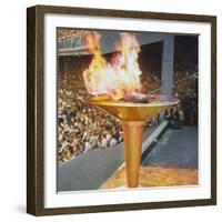 The Olympic Flame at the 1956 Melbourne Olympics-null-Framed Photographic Print