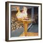 The Olympic Flame at the 1956 Melbourne Olympics-null-Framed Photographic Print