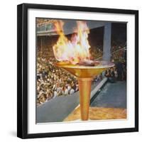 The Olympic Flame at the 1956 Melbourne Olympics-null-Framed Photographic Print