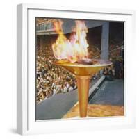 The Olympic Flame at the 1956 Melbourne Olympics-null-Framed Photographic Print