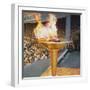 The Olympic Flame at the 1956 Melbourne Olympics-null-Framed Photographic Print