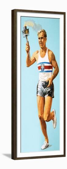 The Olympic Games: Carrying the Olympic Torch-null-Framed Giclee Print