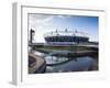 The Olympic Stadium with the Arcelor Mittal Orbit and the River Lee, London, England, UK-Mark Chivers-Framed Premium Photographic Print