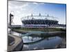 The Olympic Stadium with the Arcelor Mittal Orbit and the River Lee, London, England, UK-Mark Chivers-Mounted Premium Photographic Print