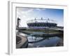 The Olympic Stadium with the Arcelor Mittal Orbit and the River Lee, London, England, UK-Mark Chivers-Framed Photographic Print