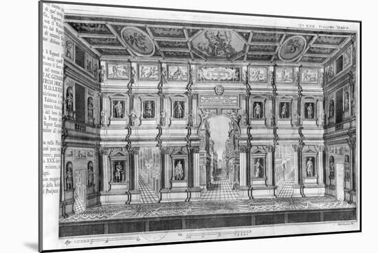 The Olympic Theatre at Vicenza, Designed by Andrea Palladio-null-Mounted Giclee Print